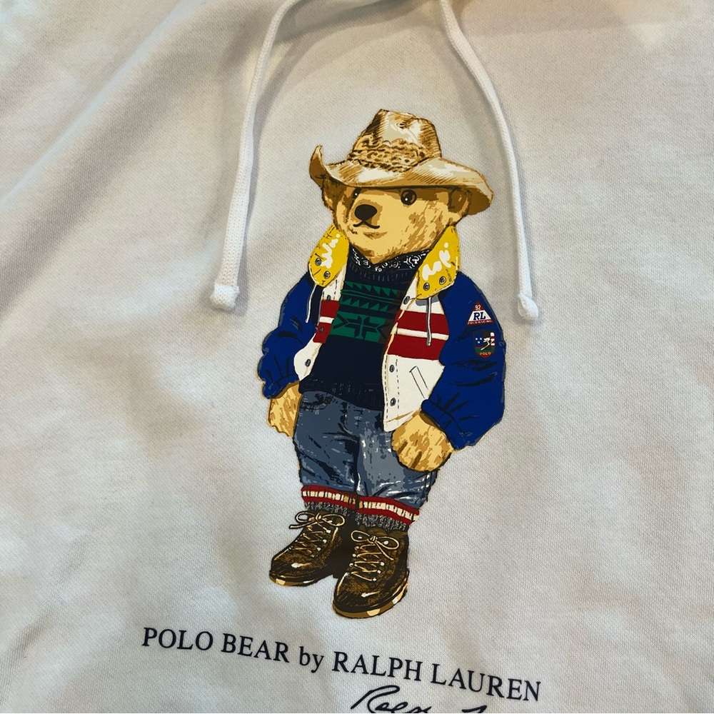 POLO RALPH LAUREN Color Block Polo Bear Hoodie - Picture 3 of 6